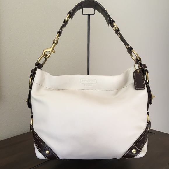 Coach Handbags - Coach Carly Soft Leather Shoulder Bag Parchment